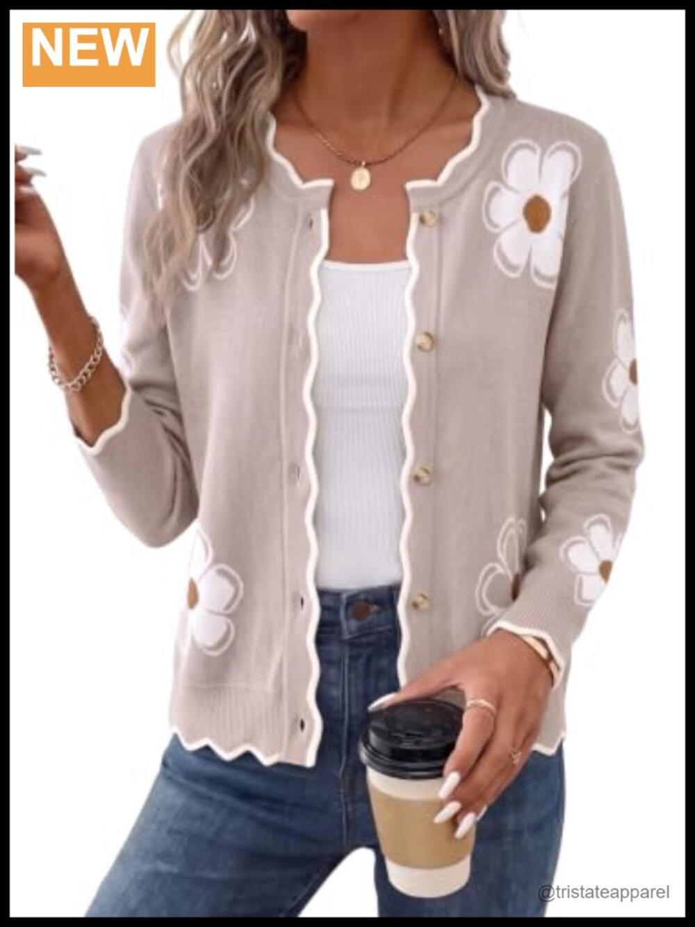 Womens Cropped Button Down Cardigan Lightweight Knit Crew Neck Sweater